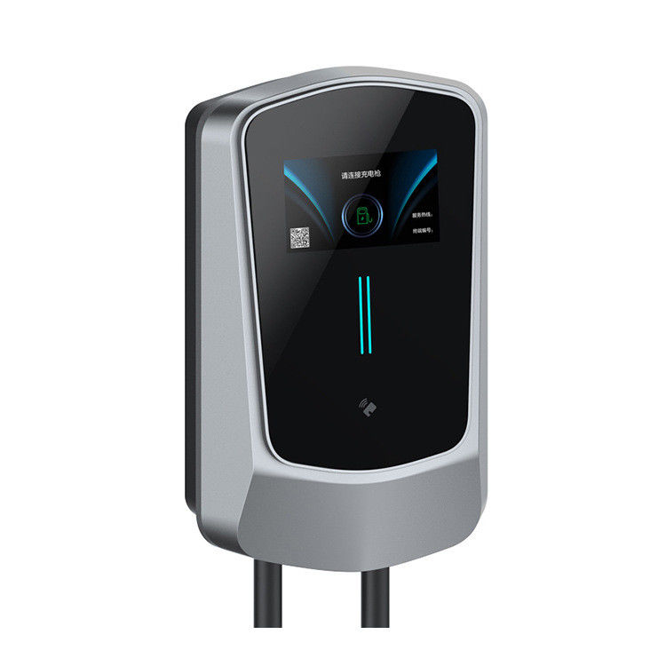 Carregadores de veículos elétricos comerciais Tipo 2 App Wall EV Charger 4,3 polegadas Display
