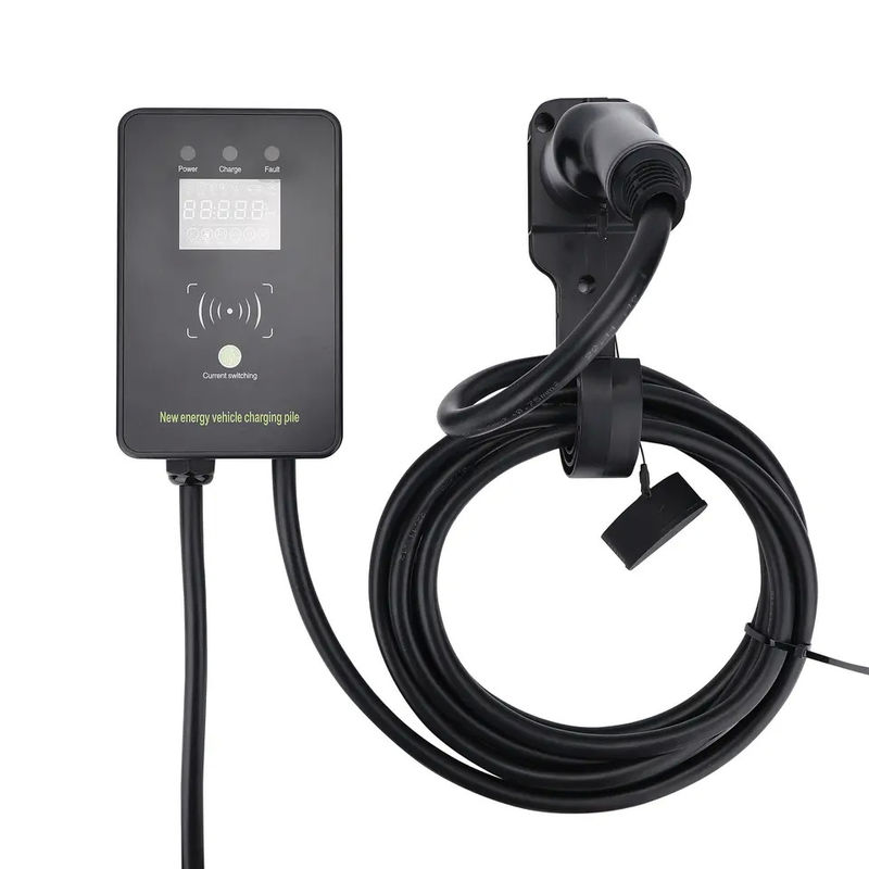 Estação de carregamento de veículos elétricos montada na parede com tela LED