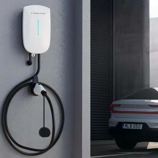 App Control Box 22 Kilowatts Estação de carregamento de veículos elétricos montada na parede para uso doméstico