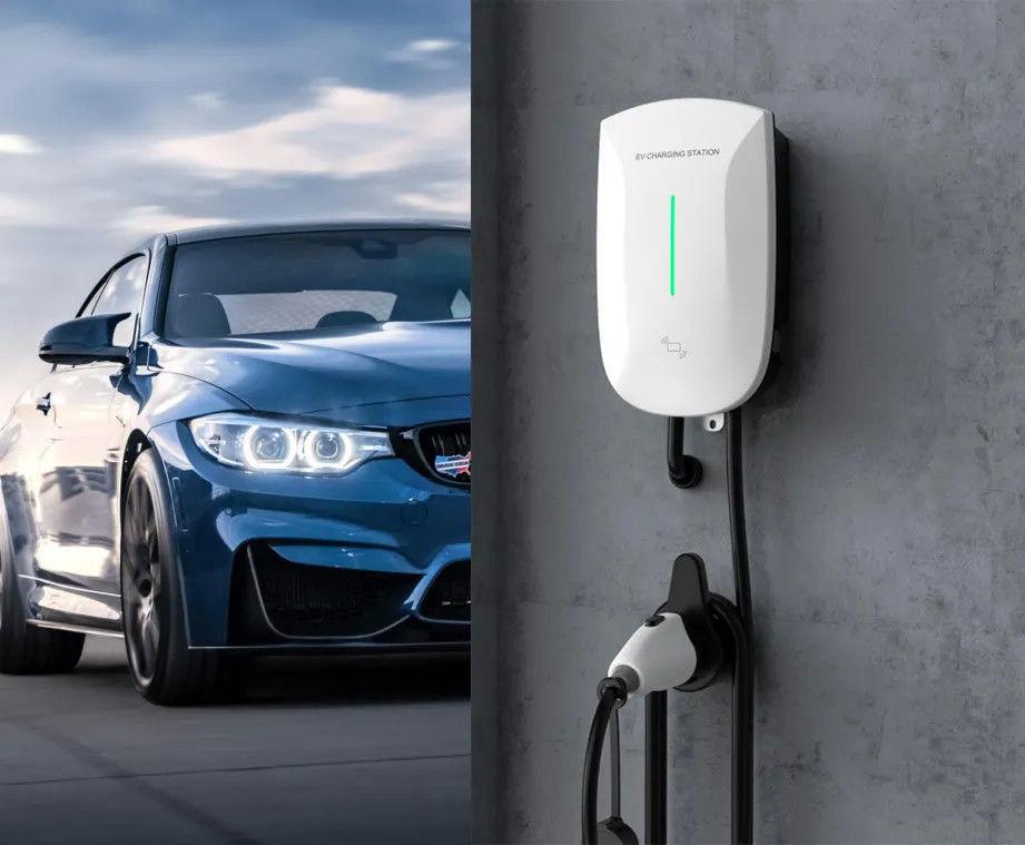Estação de carregamento de veículos elétricos montada na parede para casa