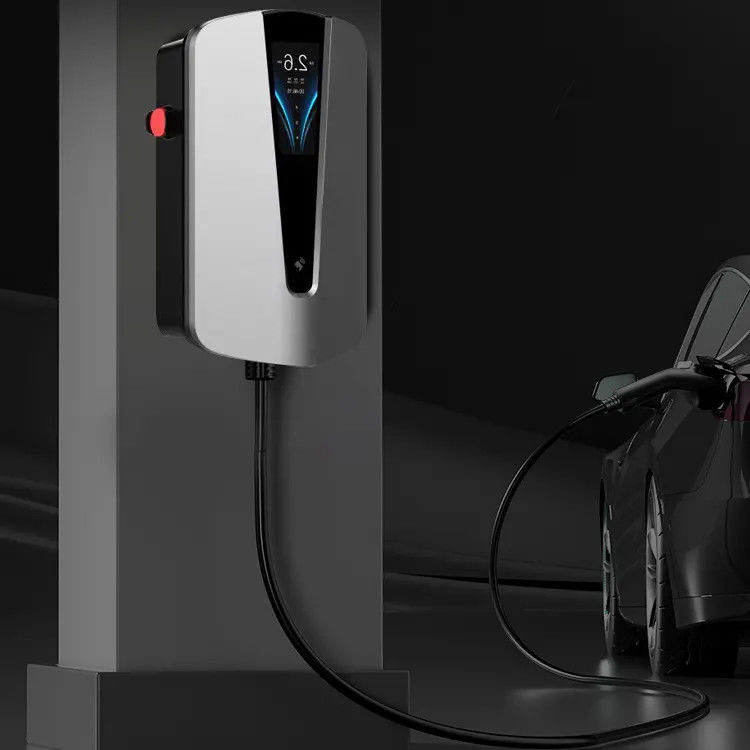 4Ecrã de 0,3 polegada 22 kilowatts 5m Cable Wall EV Carregador Para Tesla Carregamento Rápido Casa