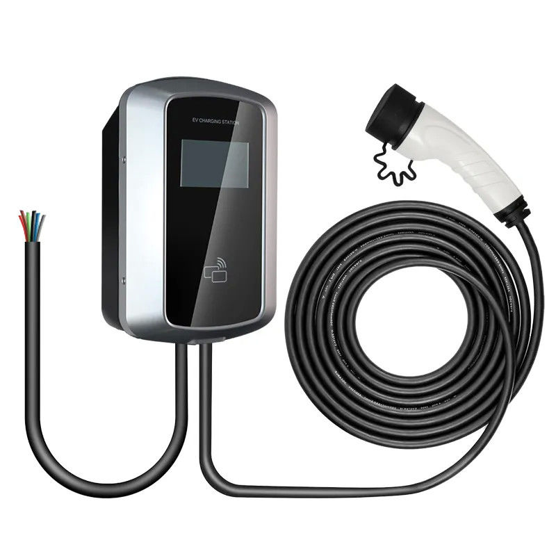 Cartão RFID Wifi Bluetooth Estação de Carregamento EV montada na parede AC Carregador de carro 16A 380V
