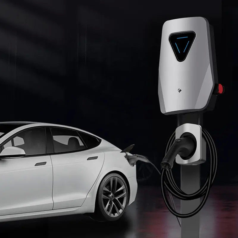 220V carregamento rápido carregador de EV de parede com tela LED de 4,3 polegadas