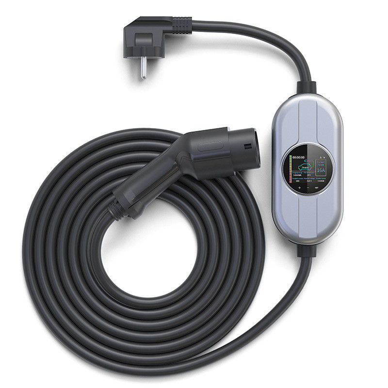 16A 32A 2,5 polegadas de tela LCD Estação de Carregamento EV Portátil Carregador EV Tipo 1 FCC