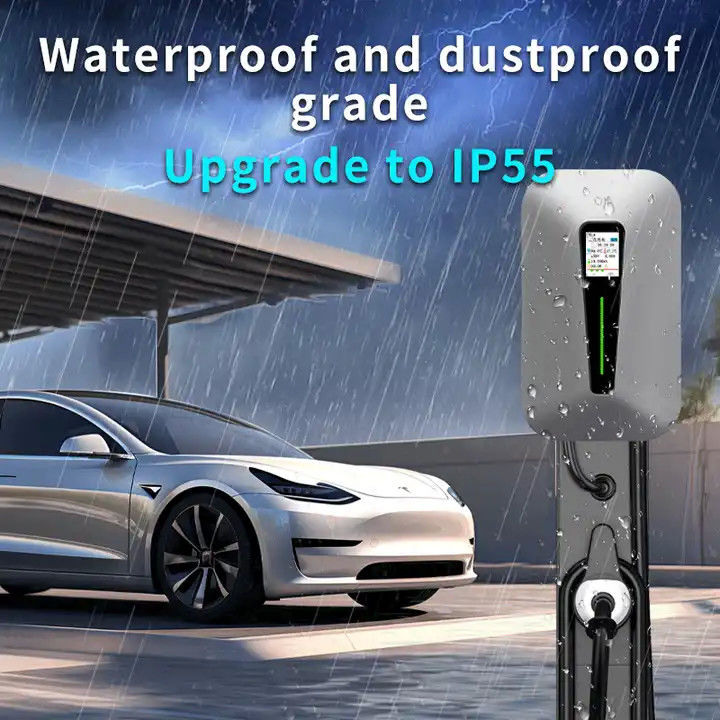 Tipo 1 e Tipo 2 RFID LCD Screen Wall EV Carregador Para Todos Os Carros EV