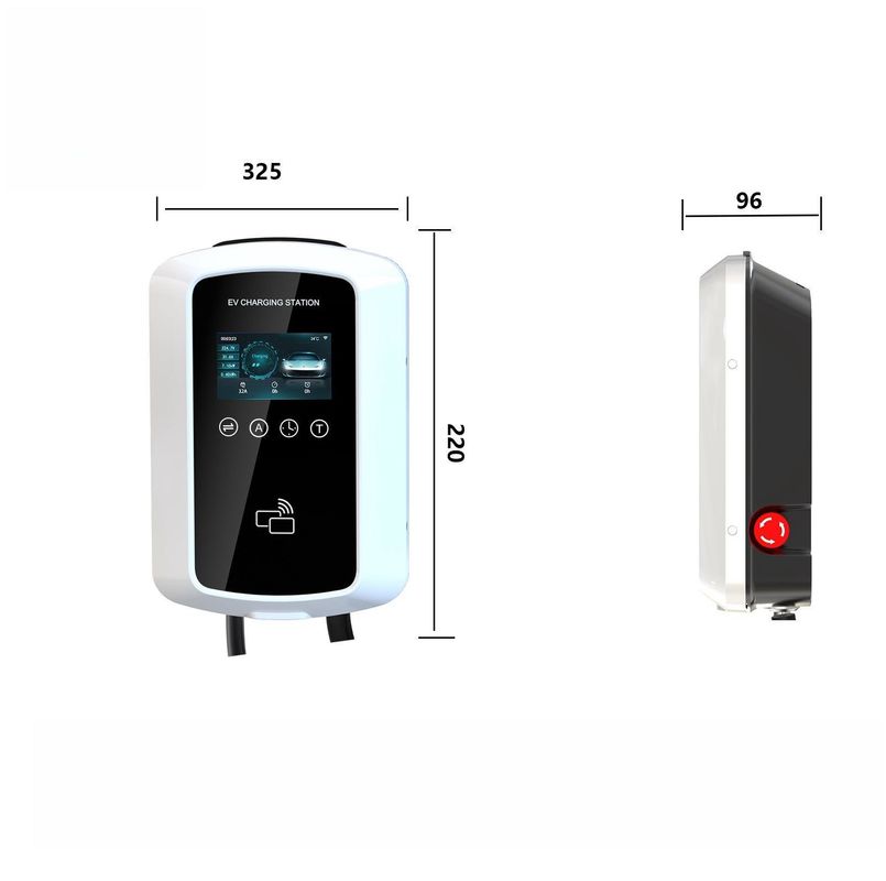 Carregador de veículos elétricos de nível 2 montado em coluna de 11 kW 32A Tipo 2 com certificado CE