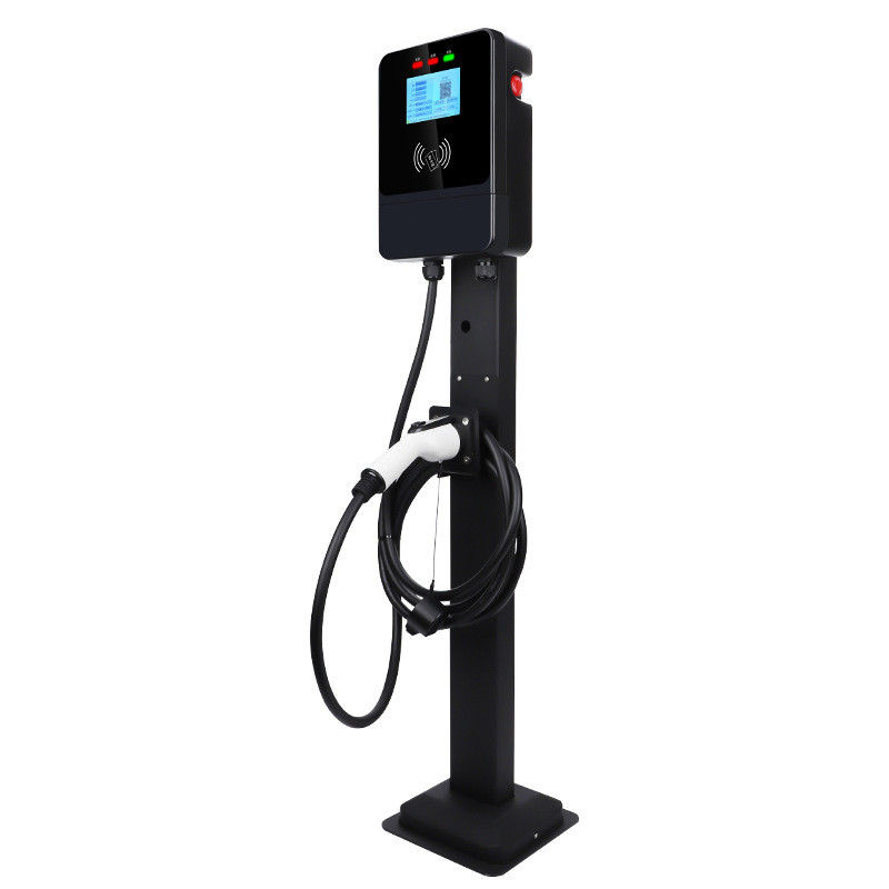 GBT 7kw Single Gun 4,3 polegadas tela 220V Wall EV carregador com botão de emergência