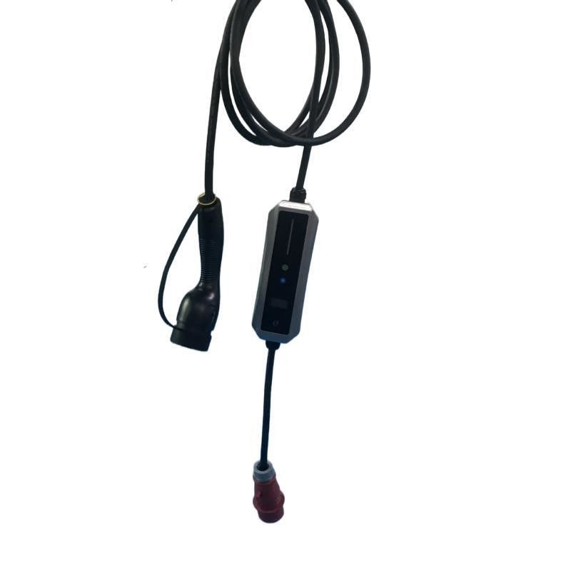 Tipo 1 16A/32A LED Screen Carregador portátil AC EV com conector CEE