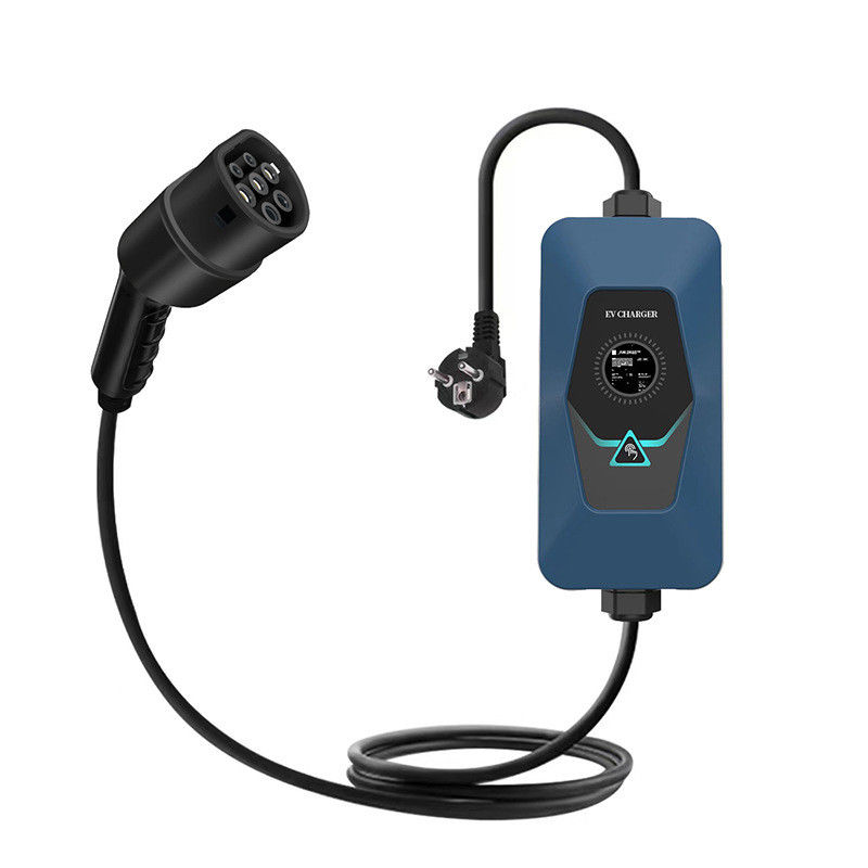 Tipo 2 ecrã 32A carregador portátil AC EV com certificado CE