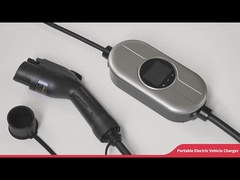 Estação de carregamento portátil monofásica do adaptador 16A EV de Schuko da fase com exposição do LCD